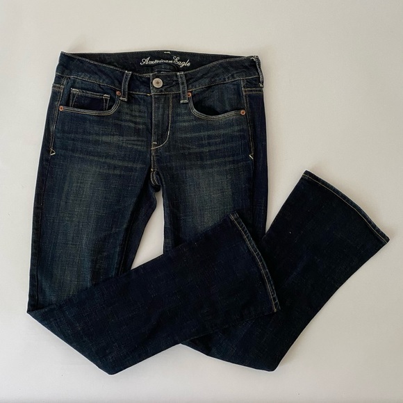 AMERICAN EAGLE ๐ฟ WOMEN ๐ฟ JEANS ๐ฟ STRETCH ๐ SKINNY KICK ๐ DARK WASH - Picture 4 of 9